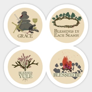 Pagan Blessing Circles - Small Sheet Sticker